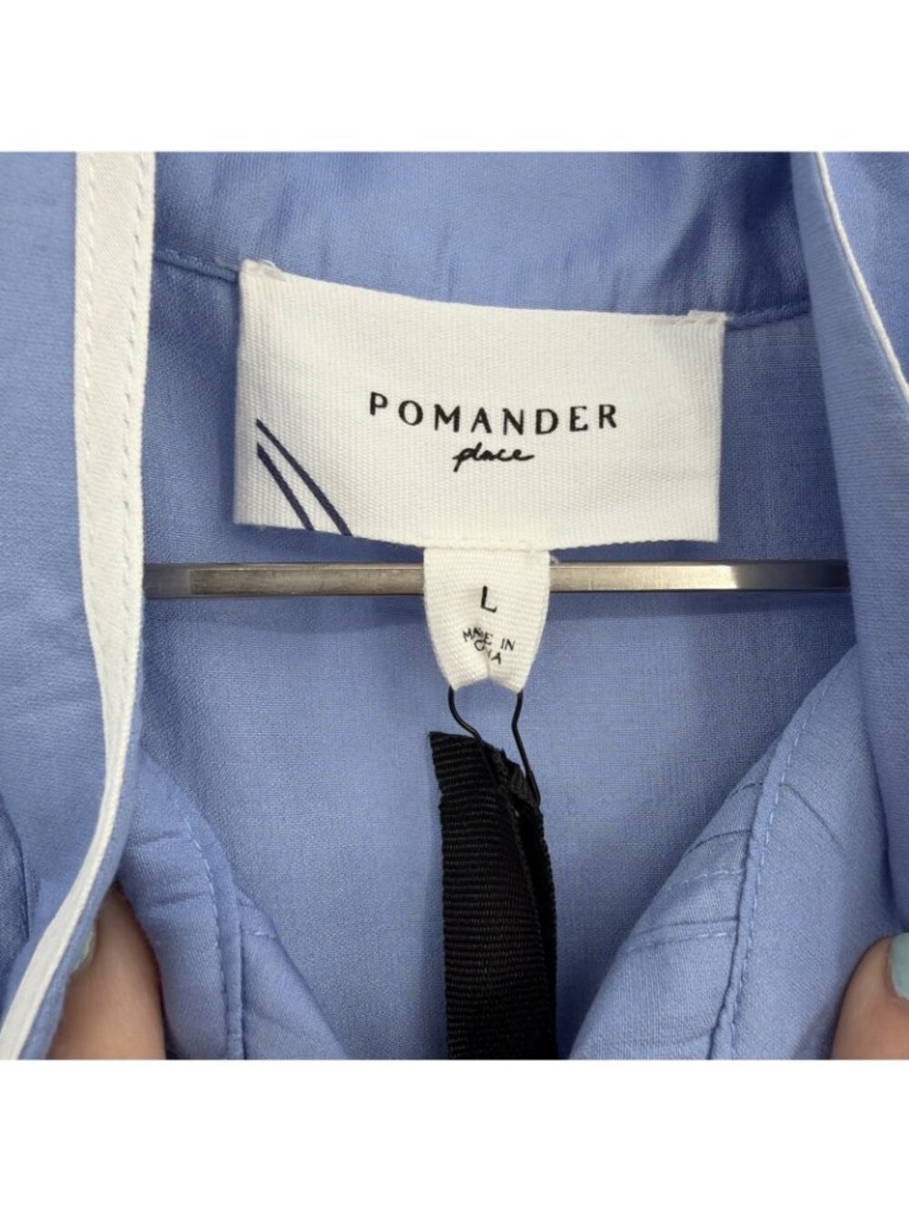 Pomander Place by Tuckernuck Blue Sleeveless Beatrix Dress size L Large NWT - Picture 6 of 8